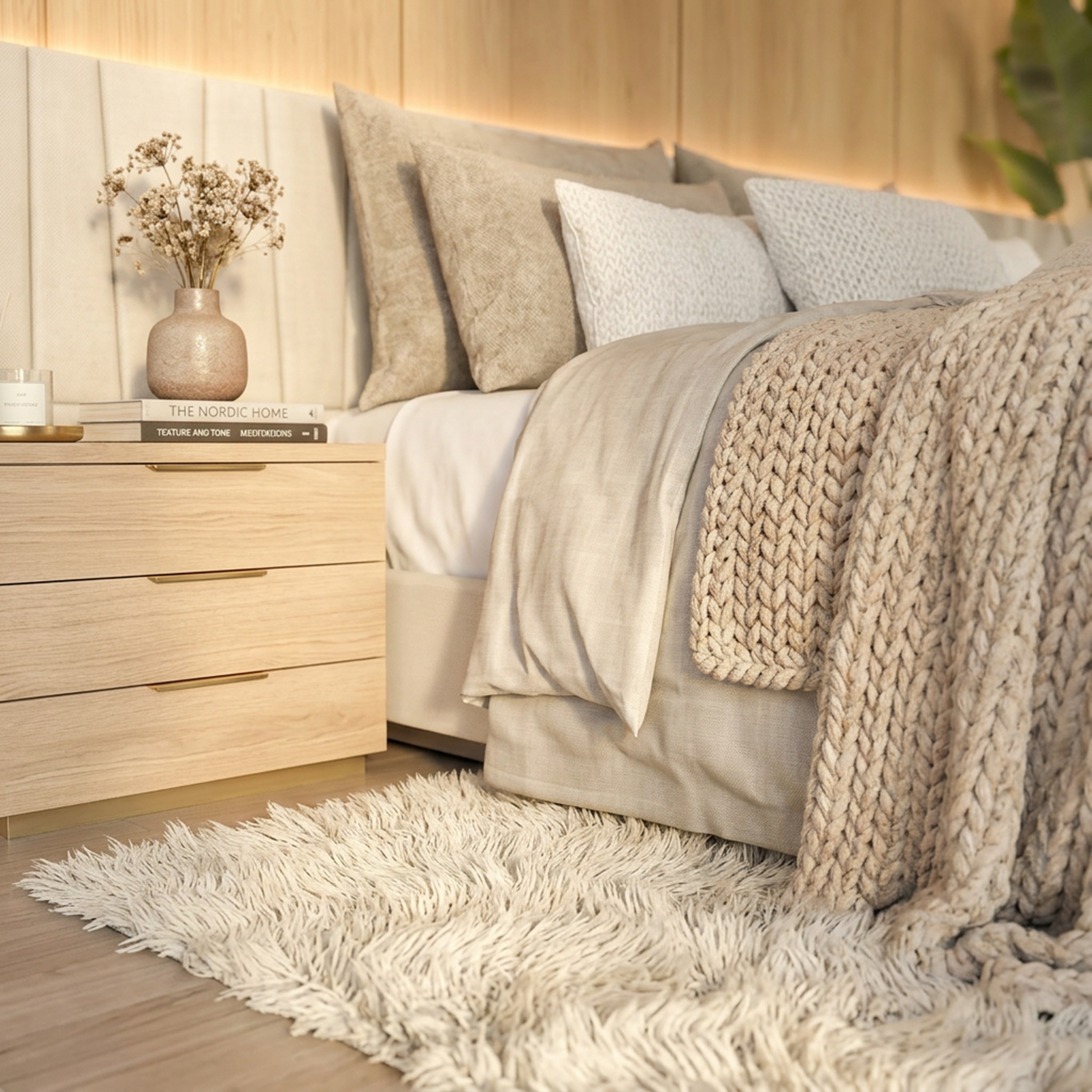Detalhe da suíte com vidro laminado